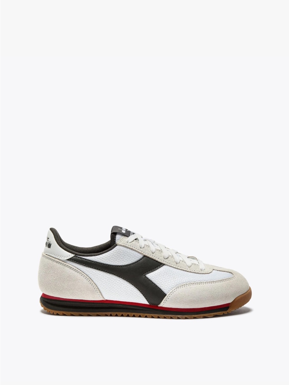 Diadora, CROSS (White/Black Beluga) Classic Retro Runner Sneakers